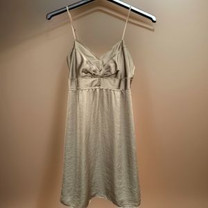 BANANA REPUBLIC HERITAGE BROWN SATIN SLIP DRESS SIZE 2
